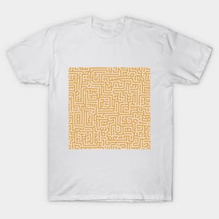 Abstract Seamless Yellow Pattern T-Shirt